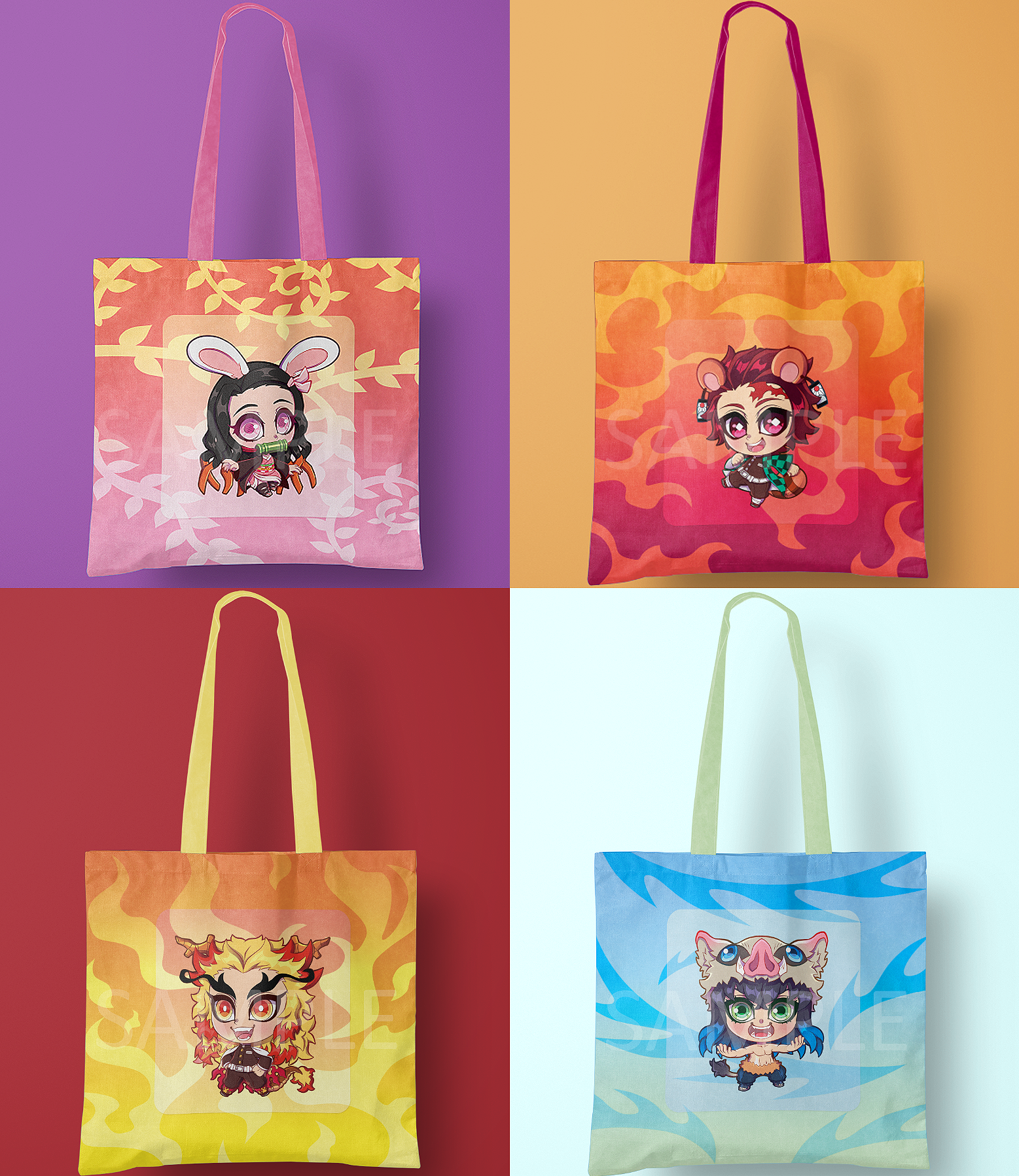 Kimetsu No Yaiba Totebags